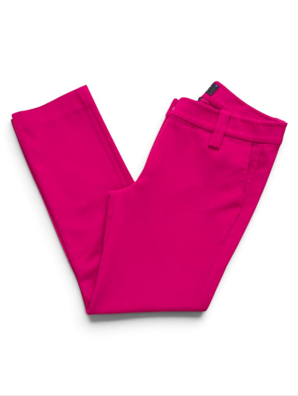 PAIGE Fuchsia Mid-Rise Slim Tailored Trousers